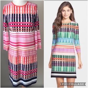 Eliza J A-Line Jersey Graphic Print Dress